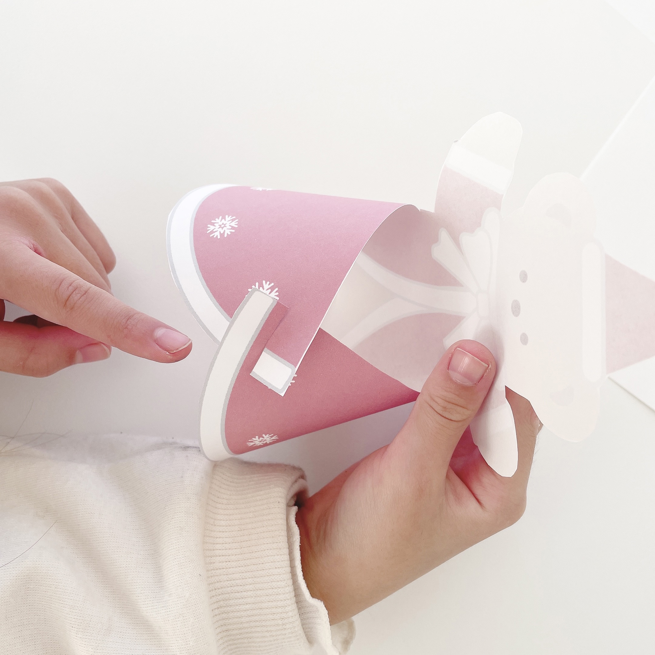 クリスマス立体工作、かわいい、くま