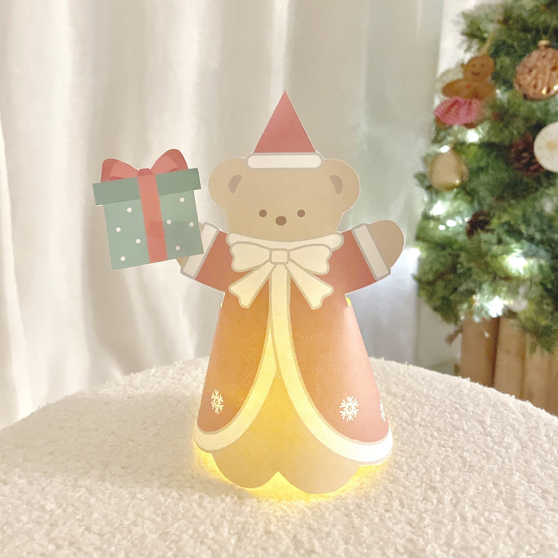 クリスマス立体工作、キャンドル