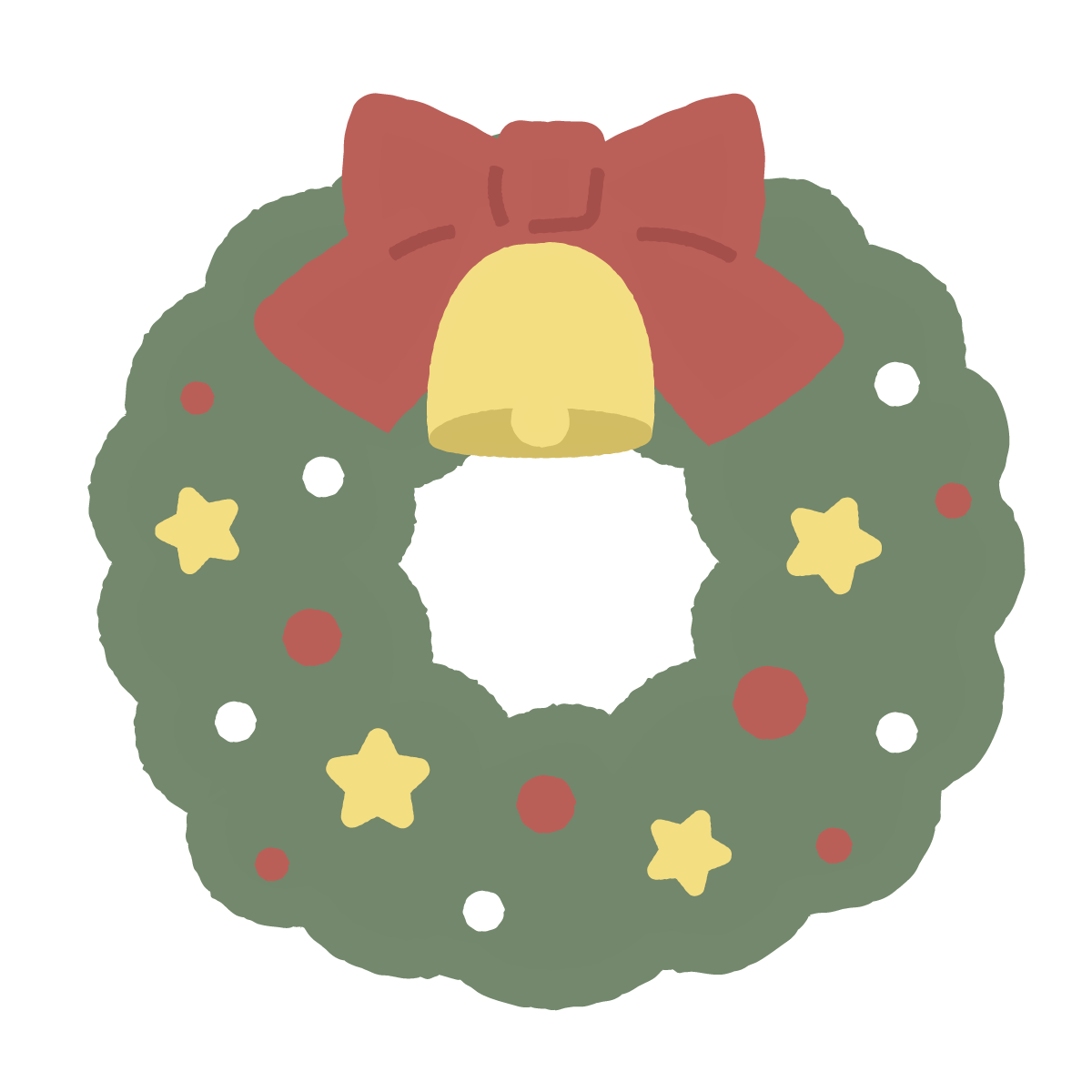 クリスマスリースのイラスト