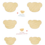 くま、はさみの練習