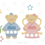 七夕のシール貼り台紙プリント