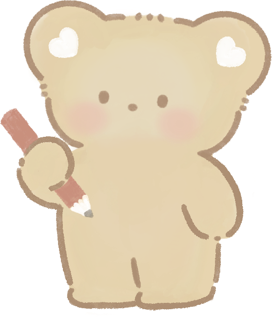 鉛筆を持ったくまさん