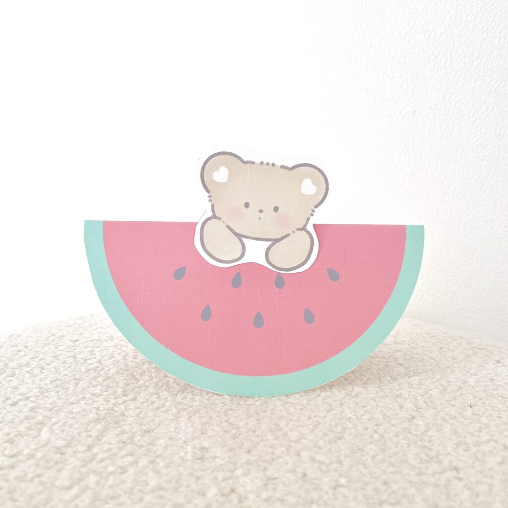 ゆらゆらすいかの工作プリント⌇ふみゅん⌇はさみの練習