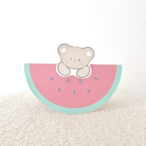 すいかの立体工作、かわいい無料プリントダウンロード、ふみゅん